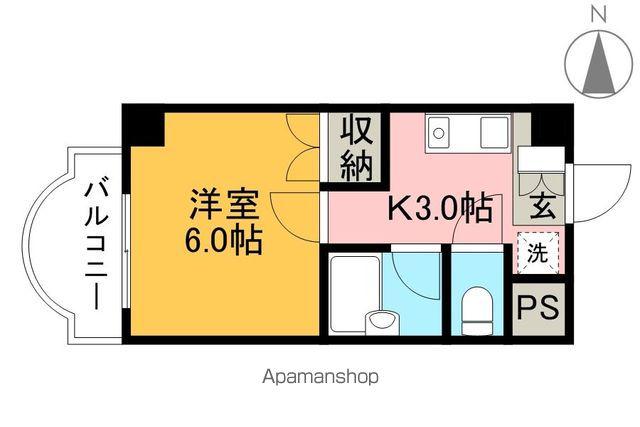 ミタニマンションⅢ(1K/3階)の間取り写真