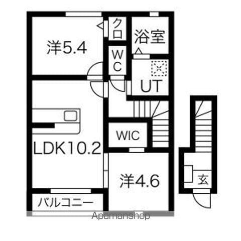 ルミエール(2LDK/2階)の間取り写真