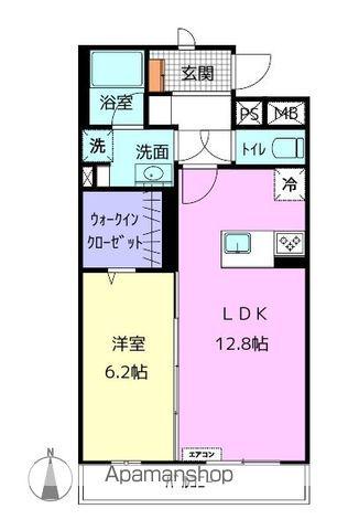 アライブⅤ(1LDK/2階)の間取り写真