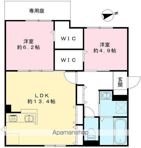 LIEN FORT(2LDK/1階)の間取り写真