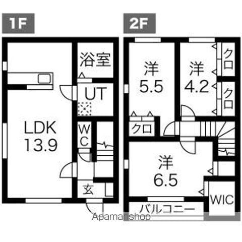 GRANDIR木更津Ⅲ棟(3LDK/1階)の間取り写真