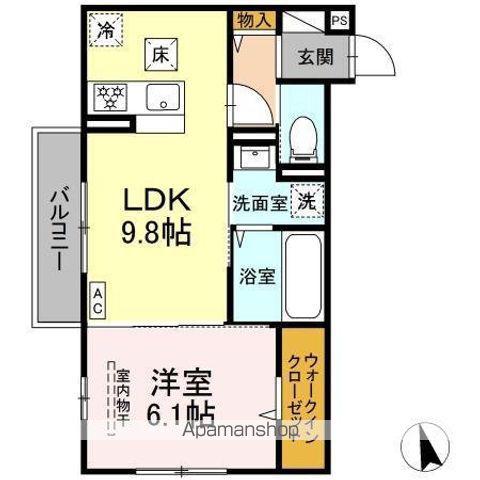 グレイス寺家(1LDK/1階)の間取り写真