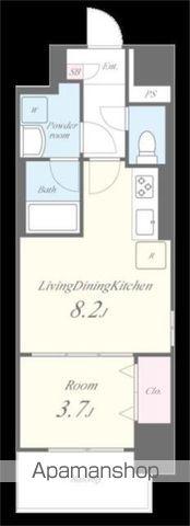 ウィステリアフロリバンダ(1LDK/3階)の間取り写真