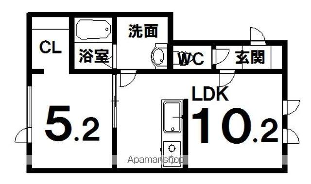 リバティ—27(1LDK/2階)の間取り写真