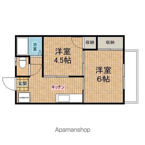 第二グリーンエイト(2K/2階)の間取り写真