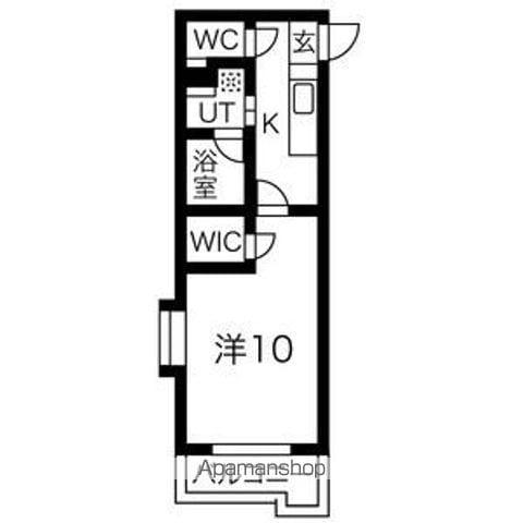 ソフィア本山(1K/4階)の間取り写真