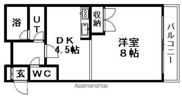 リゾルテ白石(1DK/2階)の間取り写真