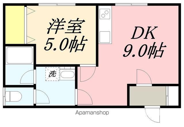 コーポ岡村(1LDK/2階)の間取り写真
