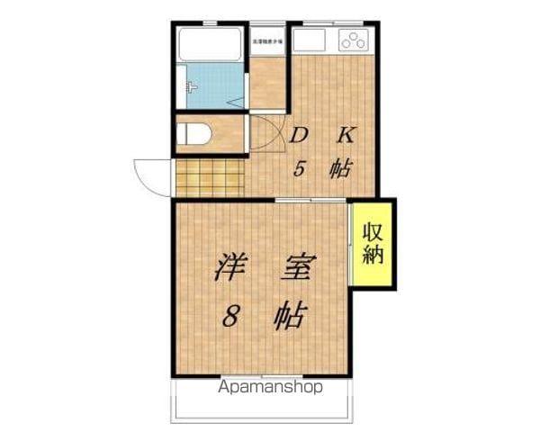 ハイムケイワン(1DK/1階)の間取り写真