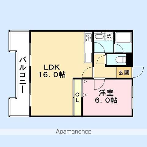 ロワールマンション高取(1LDK/4階)の間取り写真
