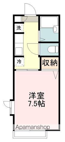 エピナール(1K/2階)の間取り写真