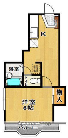 アメニティ亀田(1K/2階)の間取り写真