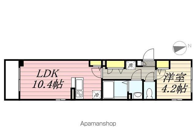 グラシア津田沼1(1LDK/1階)の間取り写真
