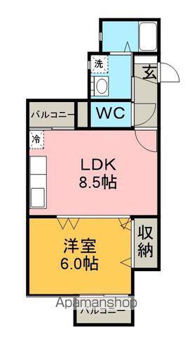 HARMONY(1LDK/1階)の間取り写真