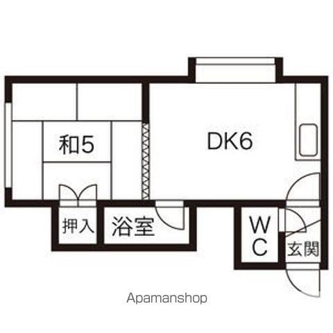 スクエア21(1DK/2階)の間取り写真
