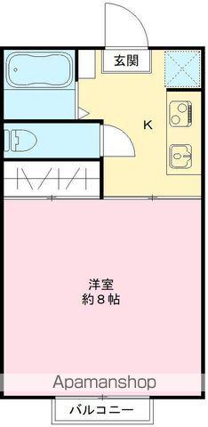コーポ来夢 C(1K/2階)の間取り写真
