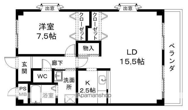 ヴィラプロスペリティ(1LDK/3階)の間取り写真