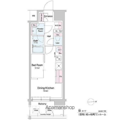 コンフォリア・リヴ南森町Q(1DK/8階)の間取り写真