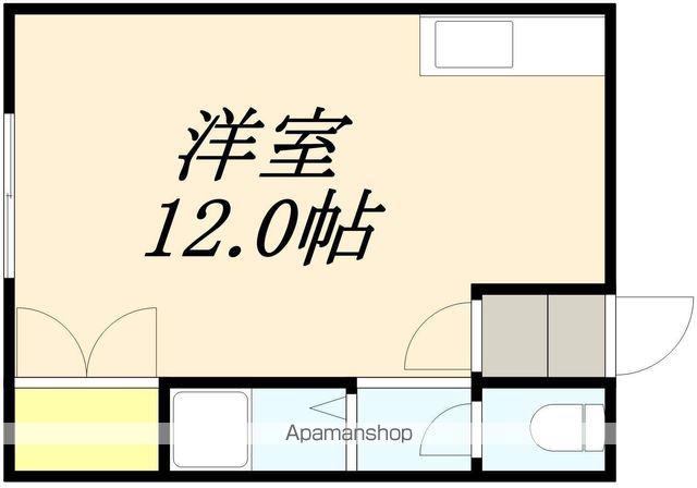 グリーンヒル(ワンルーム/2階)の間取り写真
