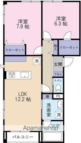 グランヴィア桐生(2LDK/2階)の間取り写真