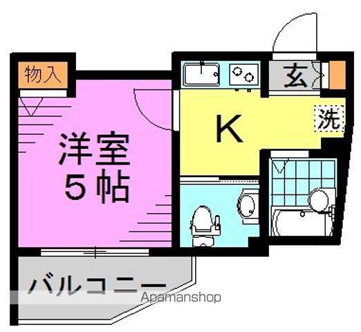 レゴリス(1K/4階)の間取り写真