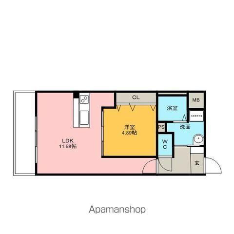 セントピア岡安(1LDK/7階)の間取り写真