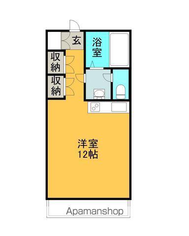 とさでん交通後免線 知寄町三丁目駅 徒歩5分 11階建 築36年(ワンルーム/6階)の間取り写真