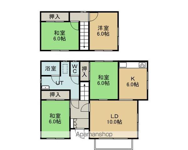 千歳線 千歳駅(北海道) 徒歩87分 2階建 築47年(4LDK)の間取り写真