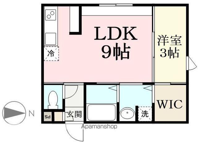 NOVE(1LDK/1階)の間取り写真