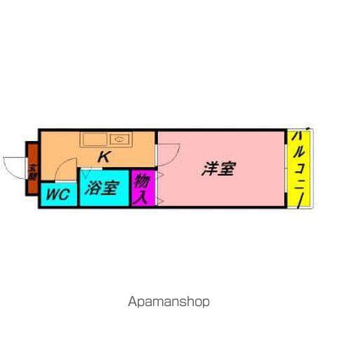 プレジオカーサ(1K/2階)の間取り写真