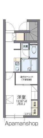 レオパレス東芳賀(1K/1階)の間取り写真