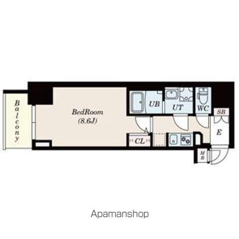 S-RESIDENCE東別院(1K/14階)の間取り写真
