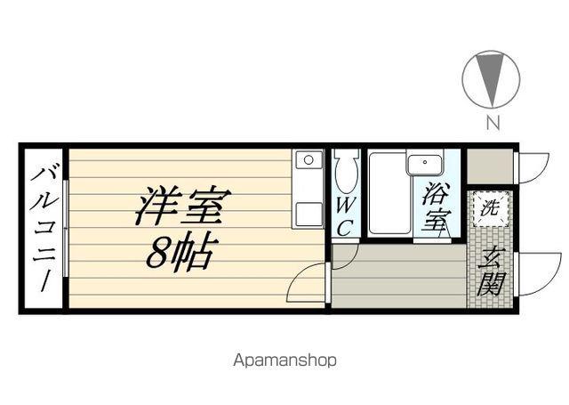 ポンデロッサ鶴見Ⅱ(ワンルーム/4階)の間取り写真