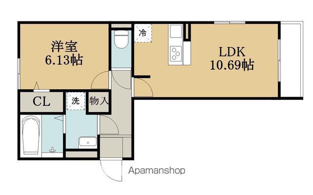 リリオ・トス(1LDK/1階)の間取り写真
