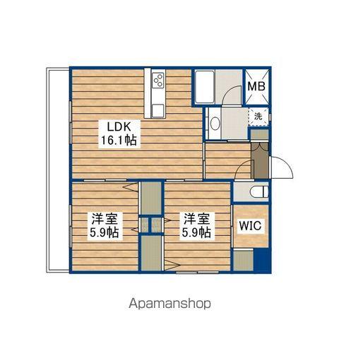 ウィステリアⅡ(2LDK/6階)の間取り写真