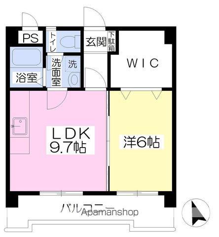 CASTLE城南(1LDK/3階)の間取り写真