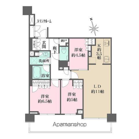 ザ・パークハウス船堀テラス(3LDK/5階)の間取り写真