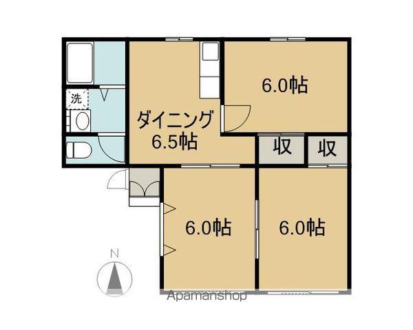 トレンド90(3DK/2階)の間取り写真