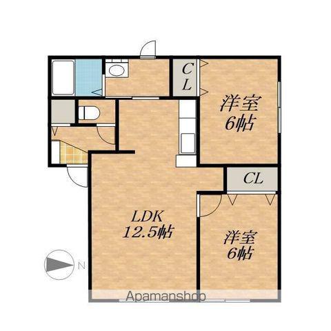 セジュールウィルモア(2LDK/2階)の間取り写真