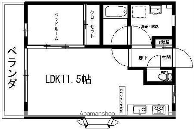 メゾンドRIO(1LDK/2階)の間取り写真