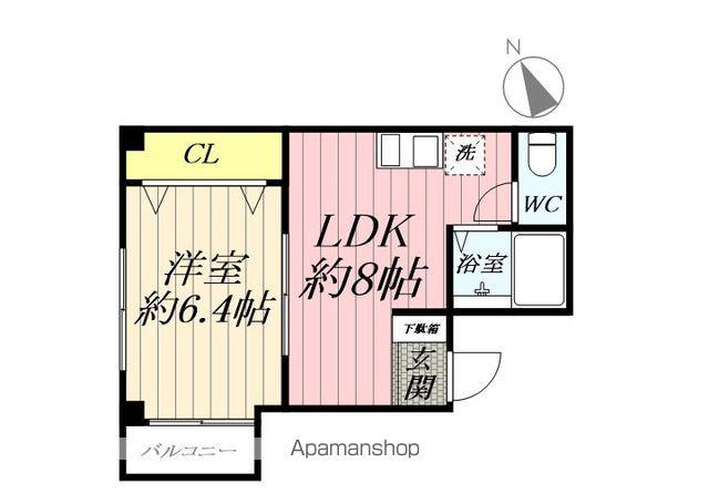 第16新井ビル(1LDK/2階)の間取り写真