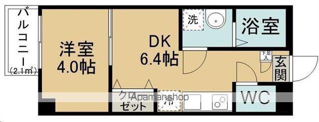TERASU仙台(1DK/2階)の間取り写真