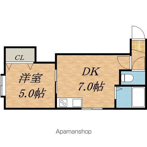 アークコート北41条Ⅰ(1DK/1階)の間取り写真