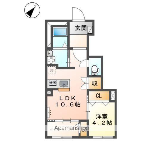 キャメロット八王子(1LDK/1階)の間取り写真