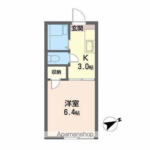 ニューリーブスA(1K/2階)の間取り写真
