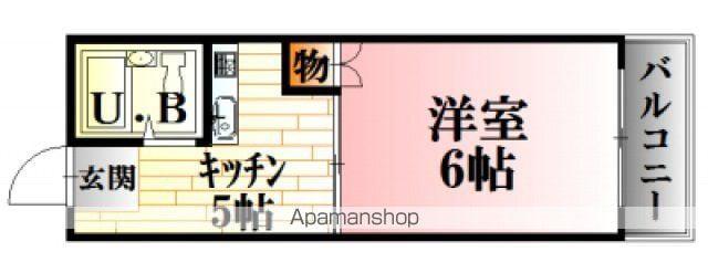 アメニティ金市Ⅰ(1K/3階)の間取り写真