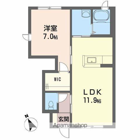 シャーメゾンエピナール E棟(1LDK/1階)の間取り写真