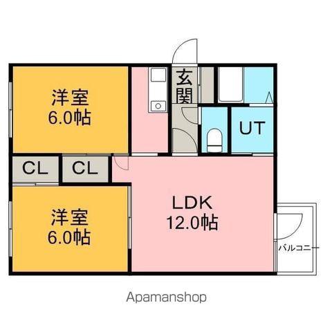 セントラル35(2LDK/2階)の間取り写真