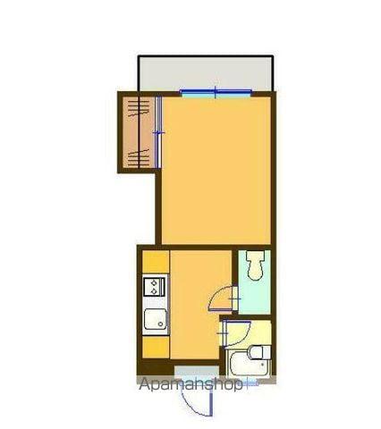 エステート鎌田Ⅱ(1K/1階)の間取り写真