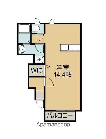 リバーサイドハウスファインⅡD(1K/1階)の間取り写真